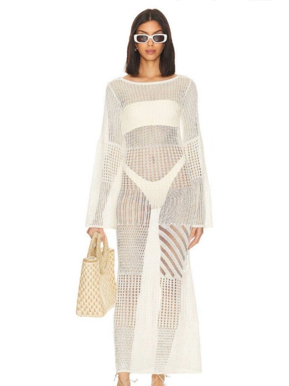 L'Academie Evea Knit Maxi Swim Cover-Up